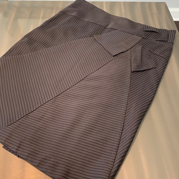 Vintage DS Lab Pinstripe Bias Cut Pencil Skirt Size 8 - Picture 3 of 10